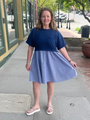 Navy Shirt Dress
