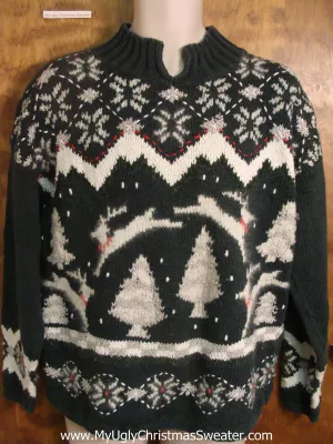Nordic Jumping Reindeer Bad Christmas Sweater