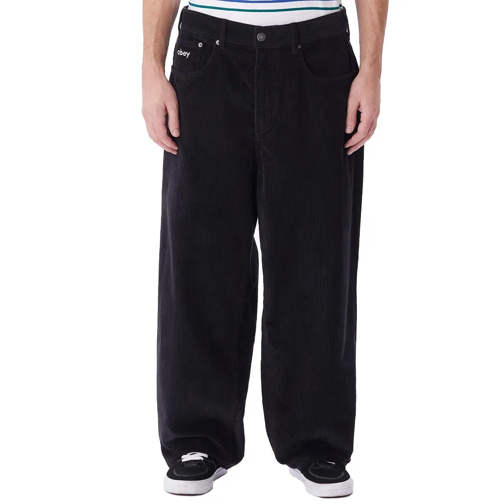 OBEY BIGWIG BAGGY CORDUROY PANT // DIGITAL BLACK
