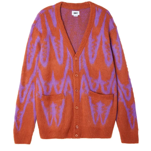 Obey Helix Cardigan - Copper