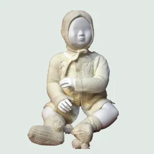 Organic Wool  | Cardigan-Set | Off- White