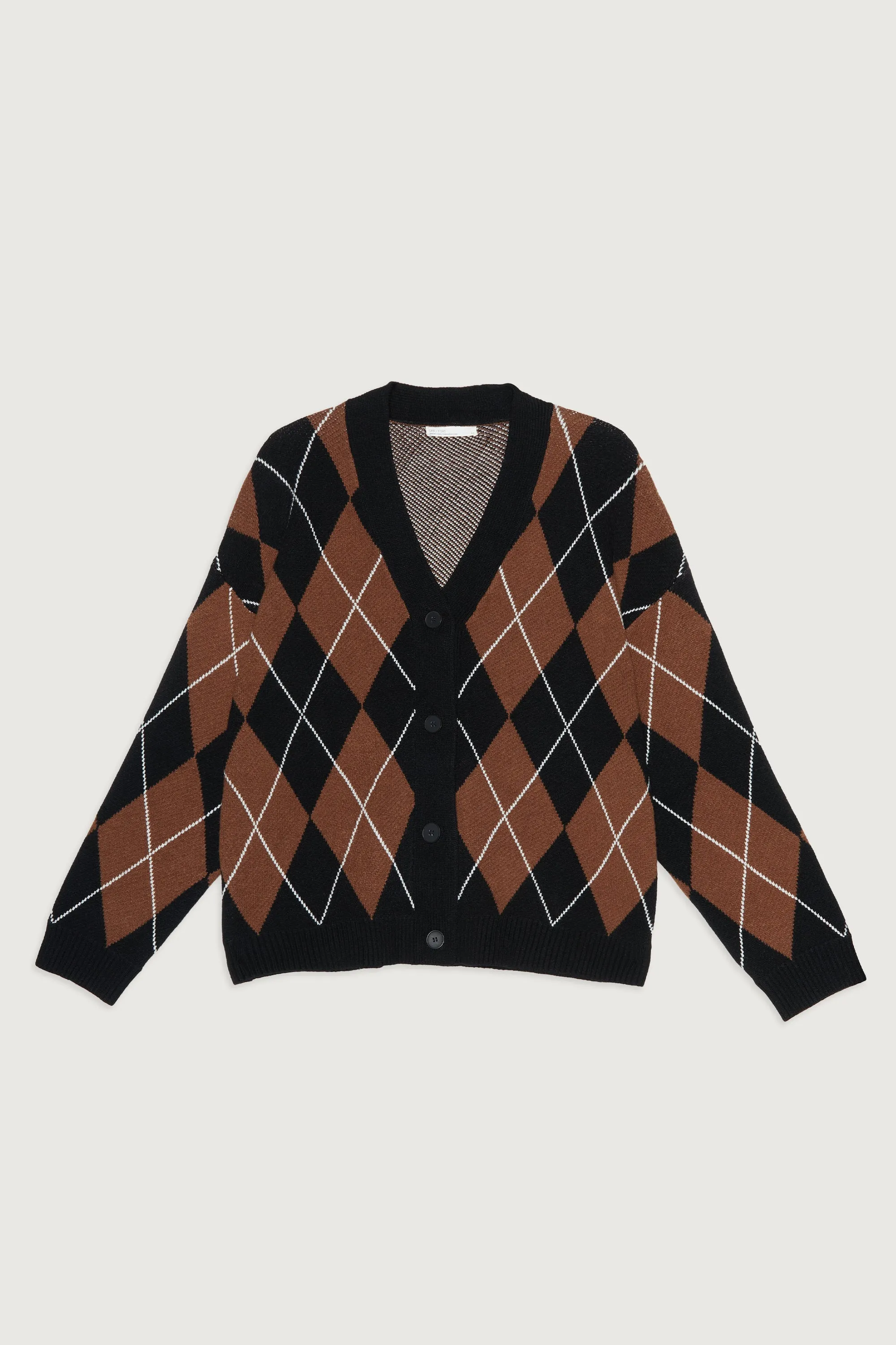 OVERSIZED ARGYLE CARDIGAN