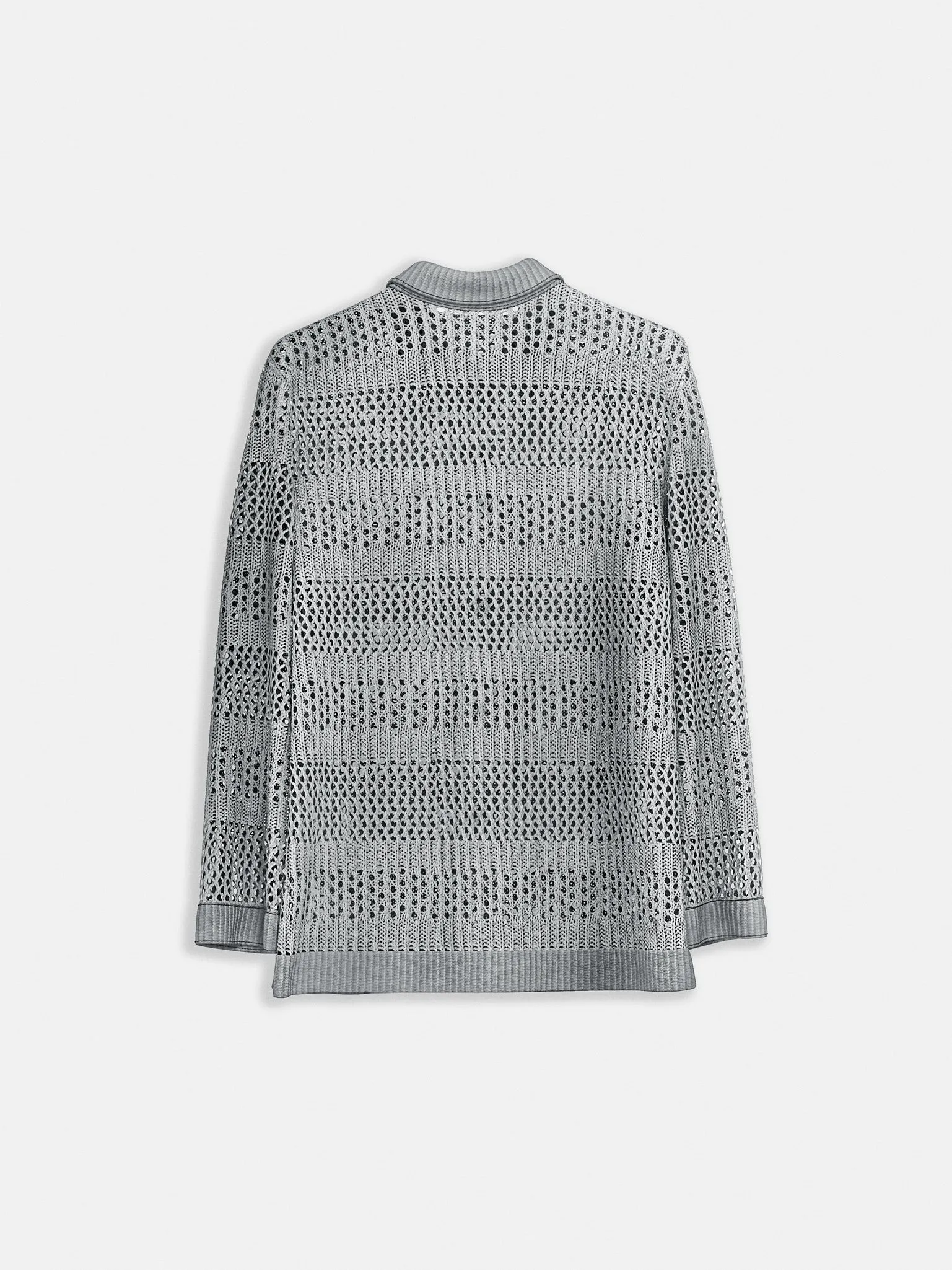 Oversize Holey Cardigan - Grey