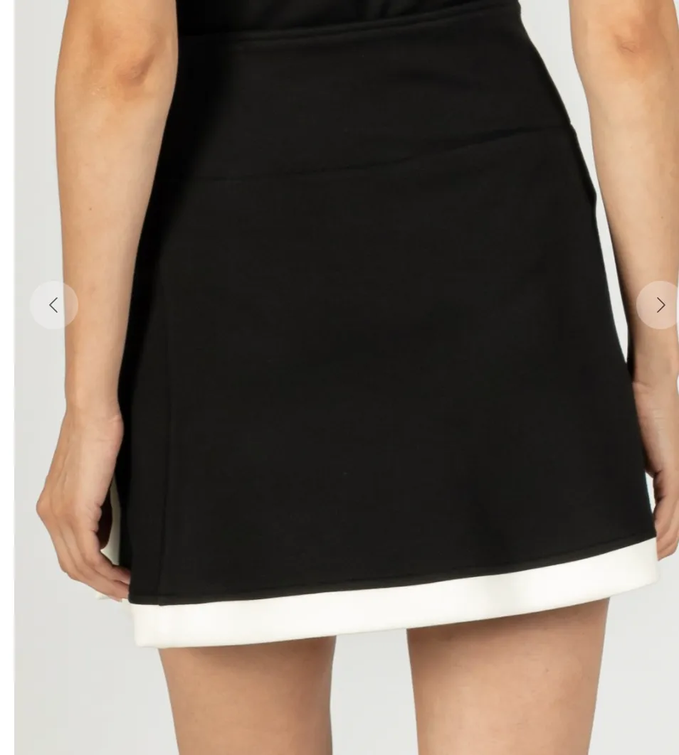 P. CILL Scuba Contrast Border Mini Skirt