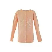 Pink Front Sequin Long Sleeve Cardigan