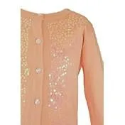 Pink Front Sequin Long Sleeve Cardigan