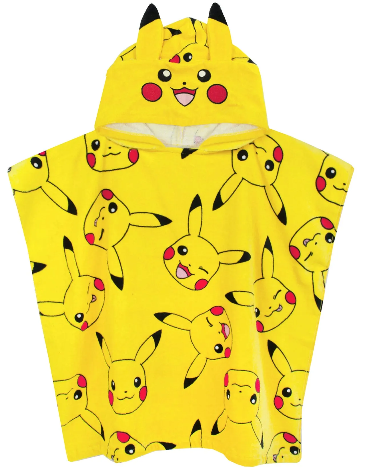 Pokemon Pikachu Kid's Hooded Towel Poncho Yellow
