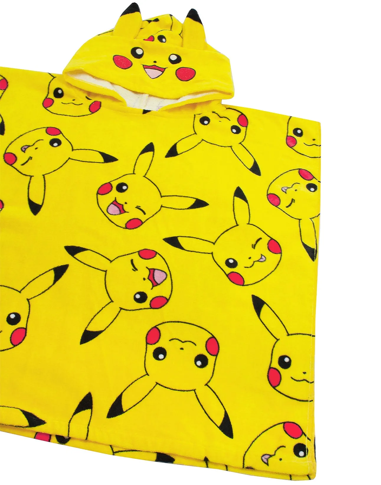 Pokemon Pikachu Kid's Hooded Towel Poncho Yellow