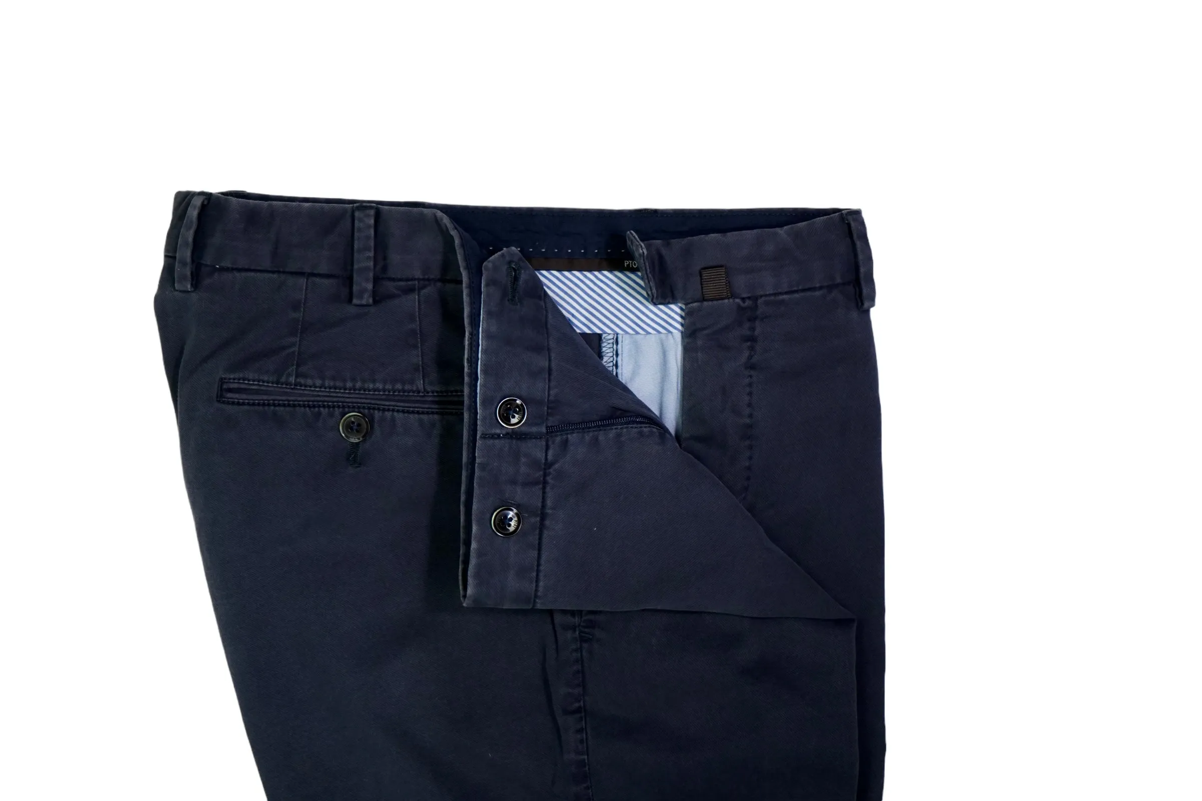 PT01 - Navy Mid-Rise Cotton Chinos 50