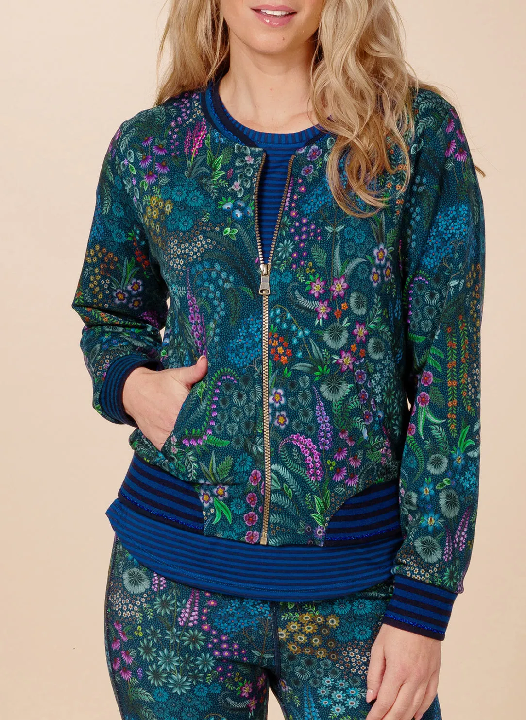 Querida Dark Blue Nicos Zip Jacket