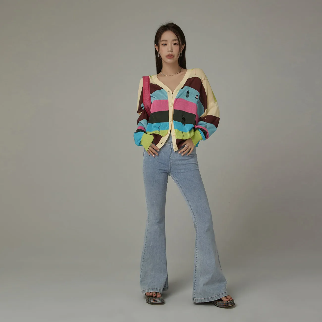 Rainbow Color Cardigan