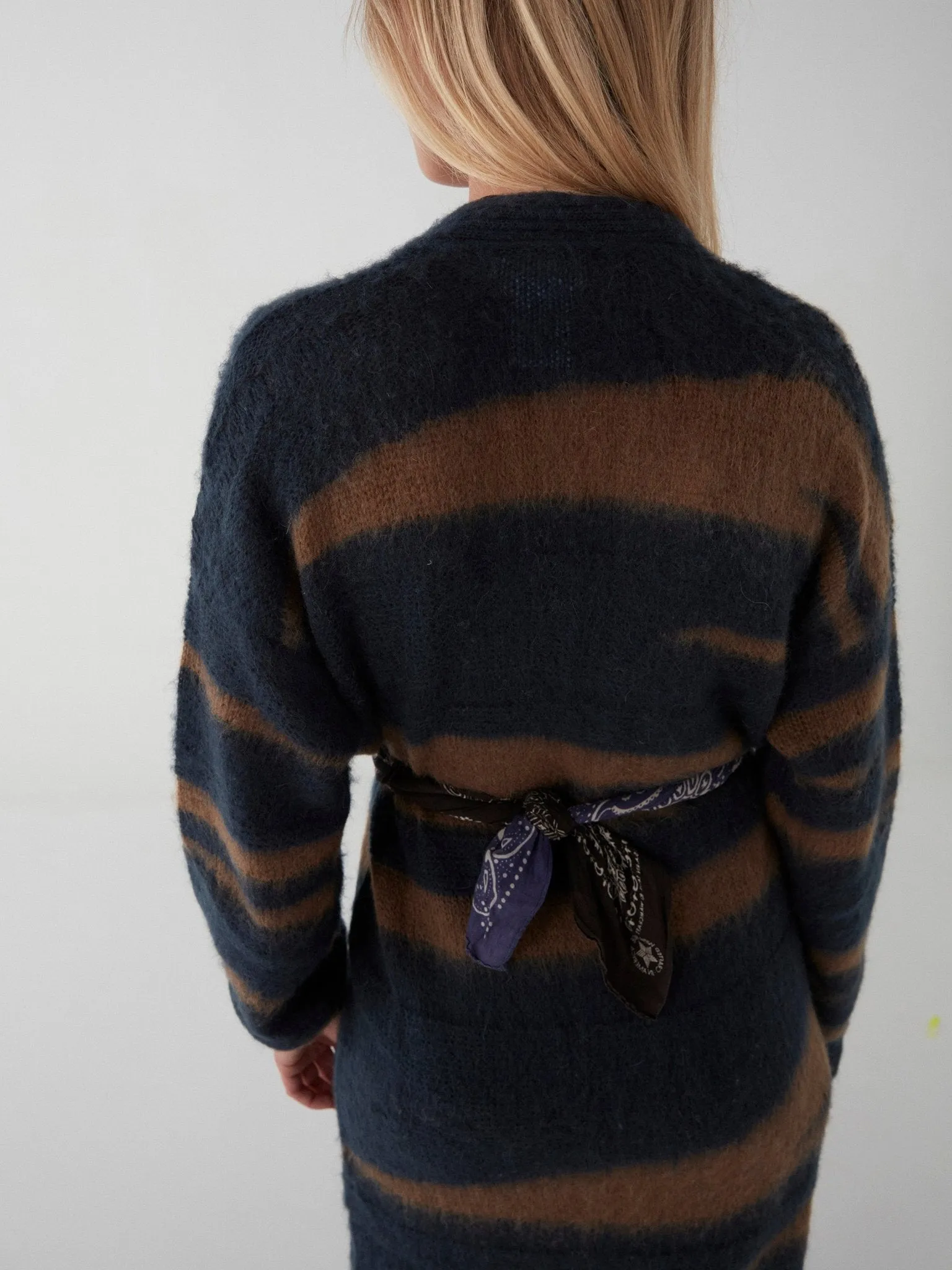 Reine Cardigan - Animal Dark Bleu