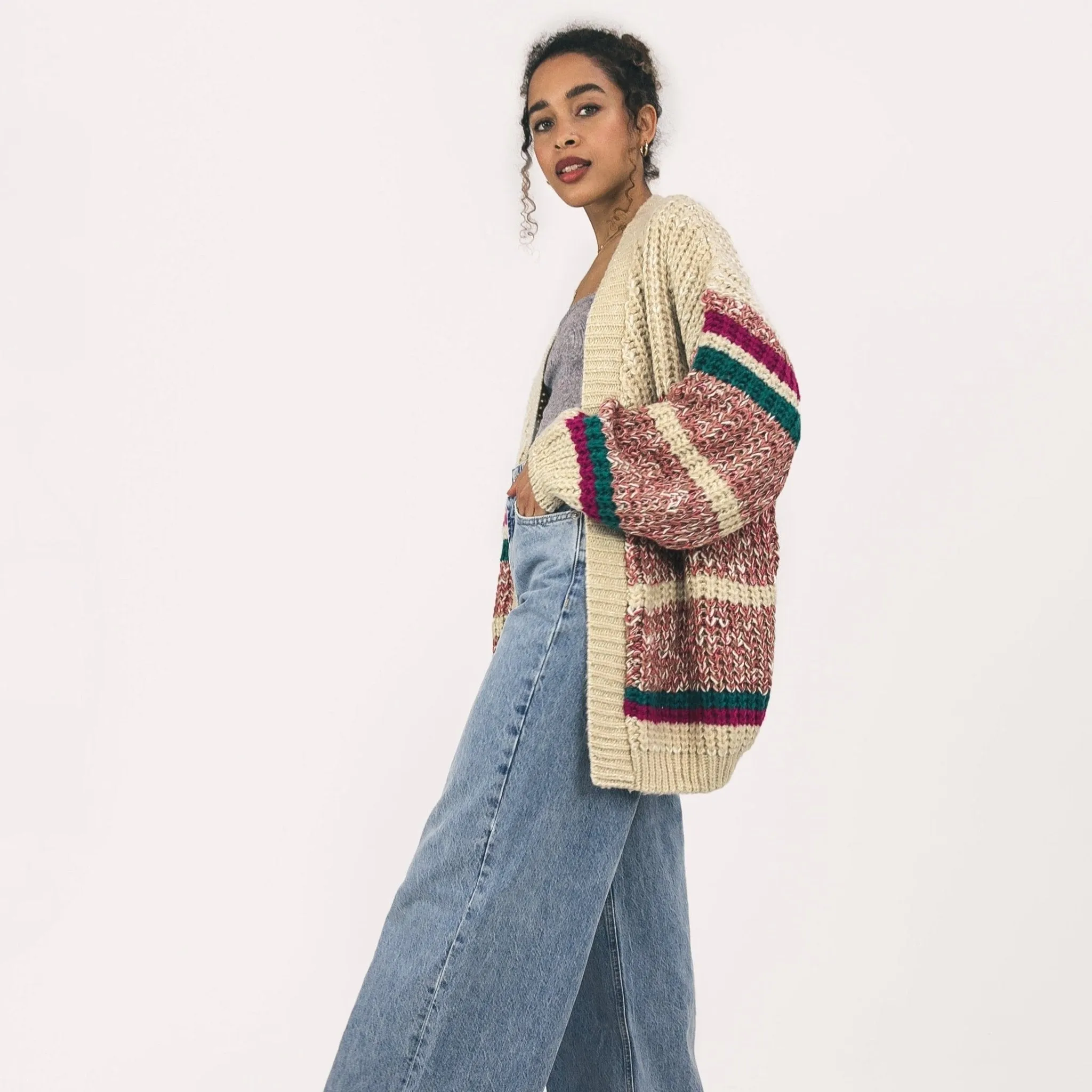 RESALE | Mya Chunky Stripe Cardigan