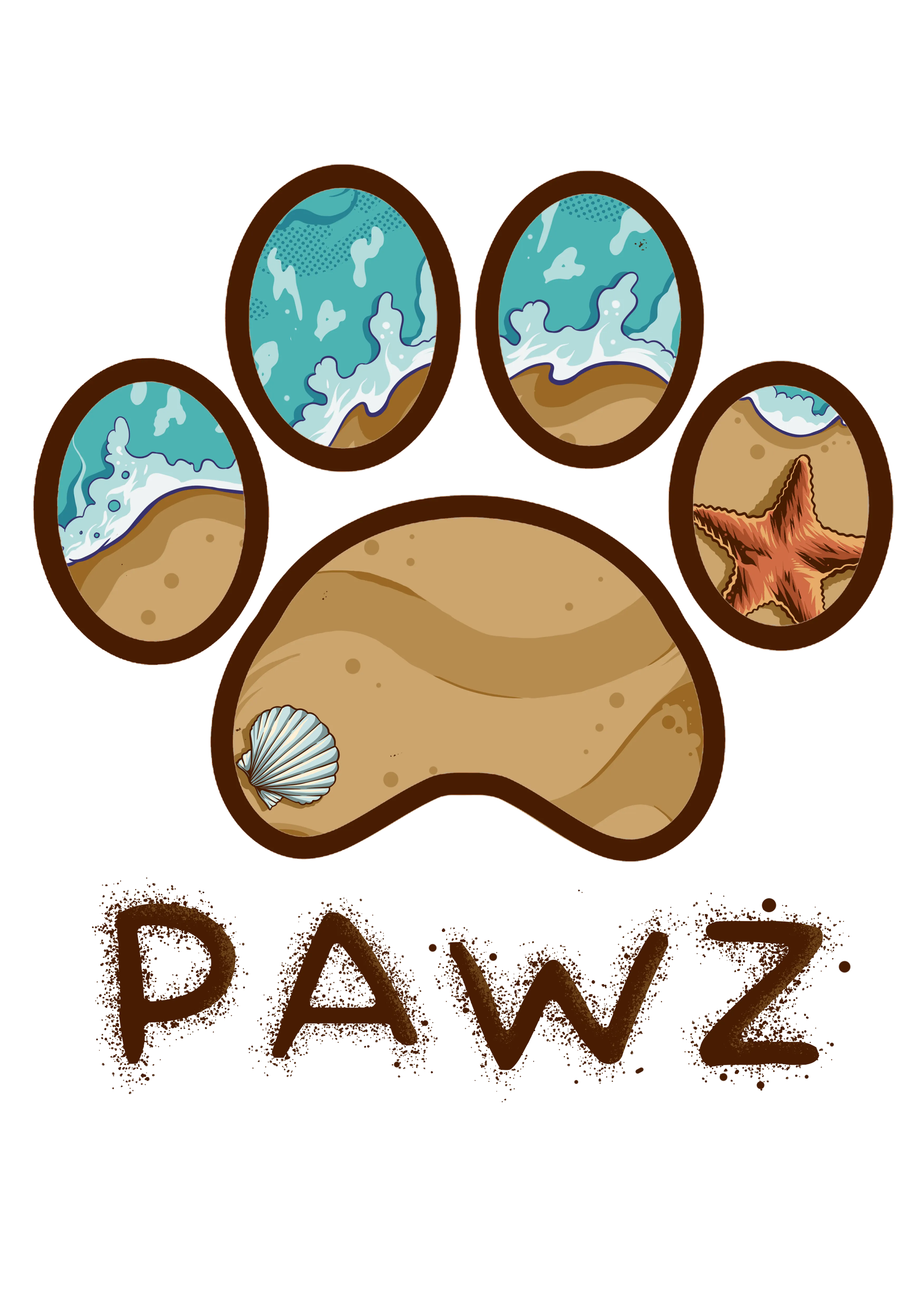 Sandy Pawz (Adult Short Sleeve T-Shirt)