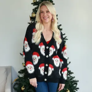 Santa’s Coming to Town Button Up Sweater