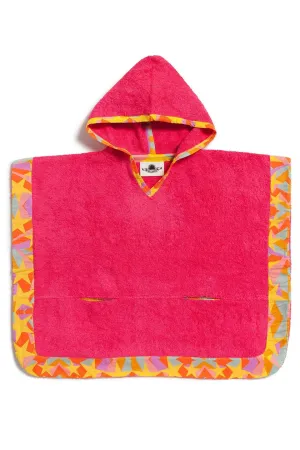 Shooting stars fluo kids poncho