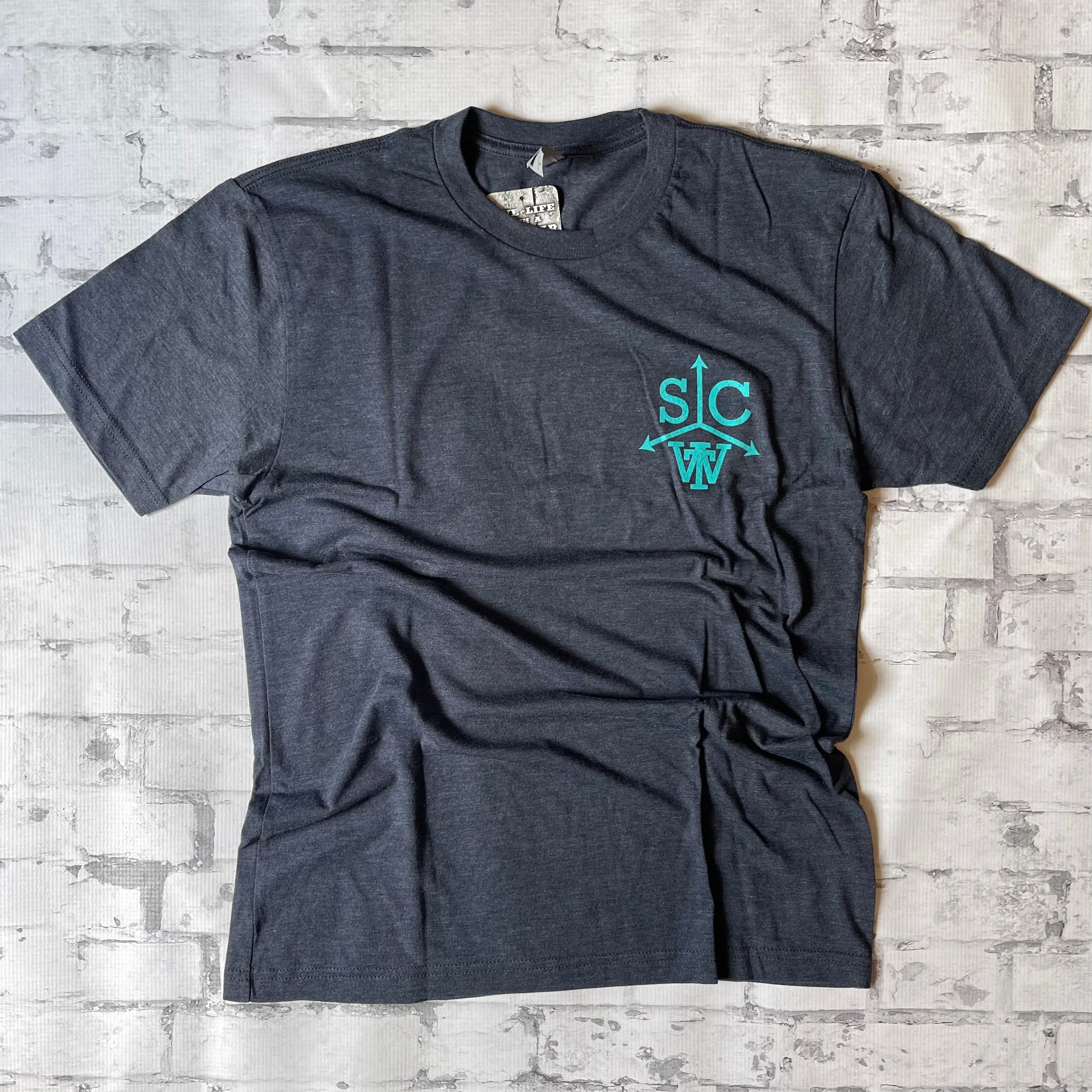 Southern Charm "Coastal Living Van" Short Sleeve T-shirt - Vintage Navy
