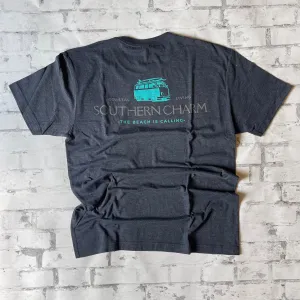 Southern Charm "Coastal Living Van" Short Sleeve T-shirt - Vintage Navy