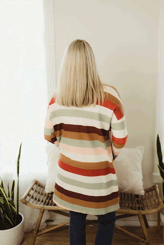 Striped Pocket Cardi