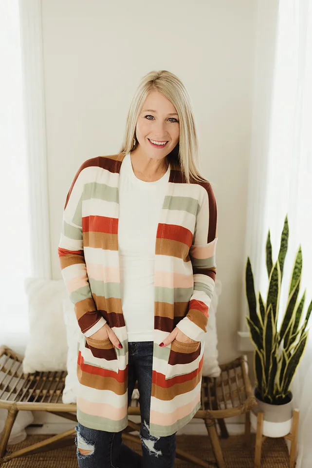 Striped Pocket Cardi
