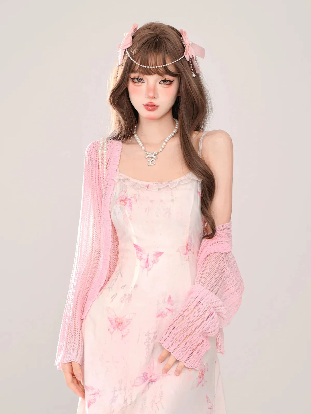 Summer Love Sheer Letter Knit Cardigan