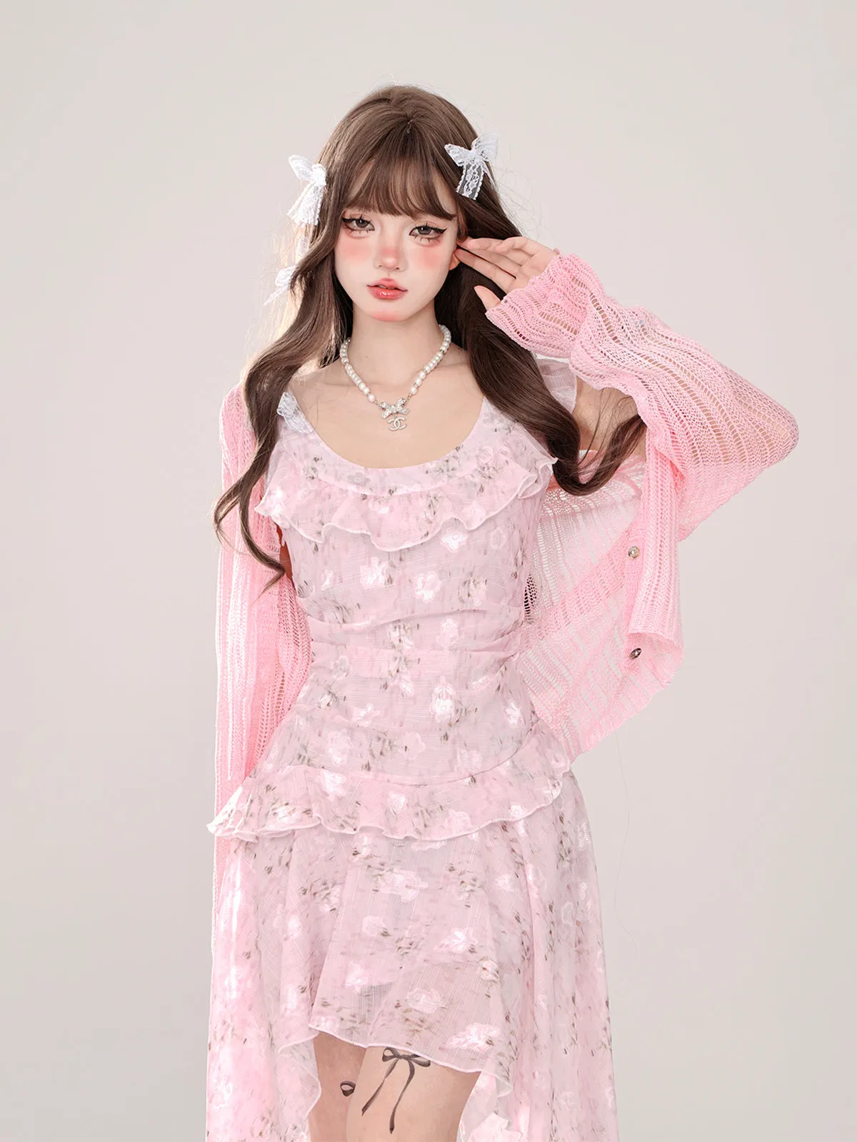 Summer Love Sheer Letter Knit Cardigan