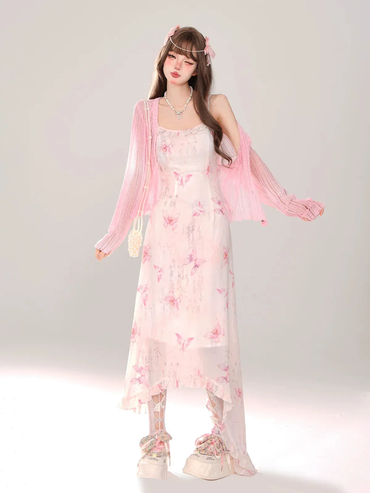 Summer Love Sheer Letter Knit Cardigan