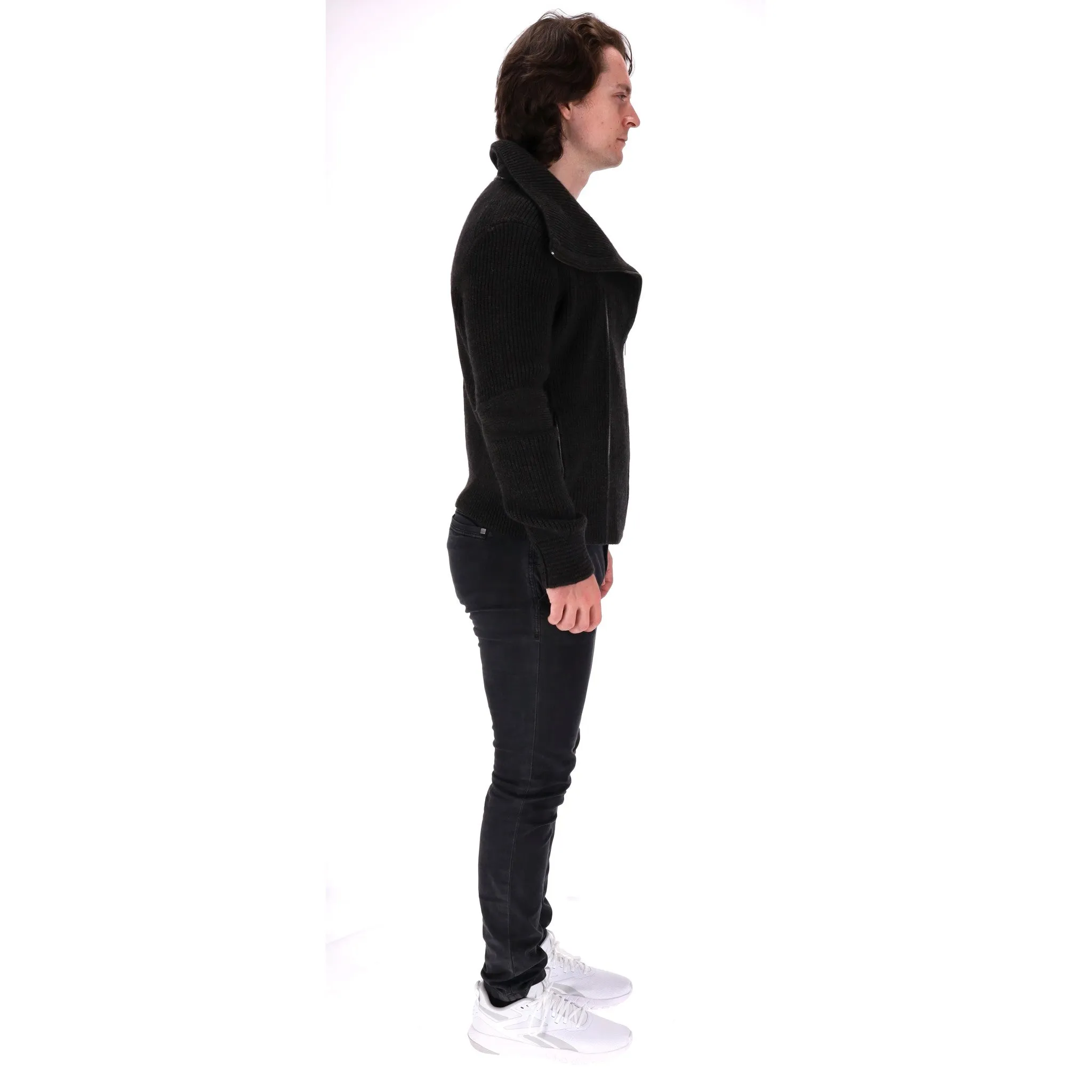 System Alpaca & Wool Blend Zipped Cardigan. Size L