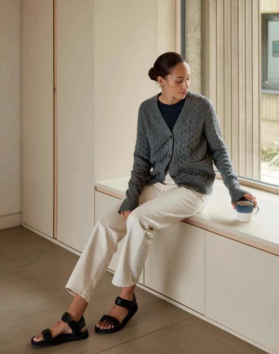 The CABLE CARDIGAN - Atlantic Grey