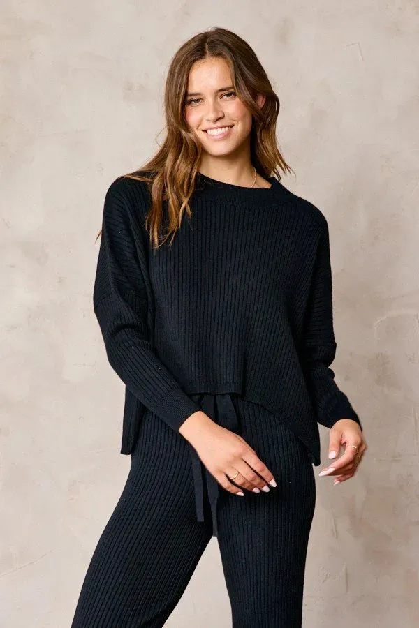 The Relaxed Ribbed Knit Sweater