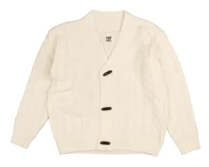 Toggle cream cable cardigan by Noma
