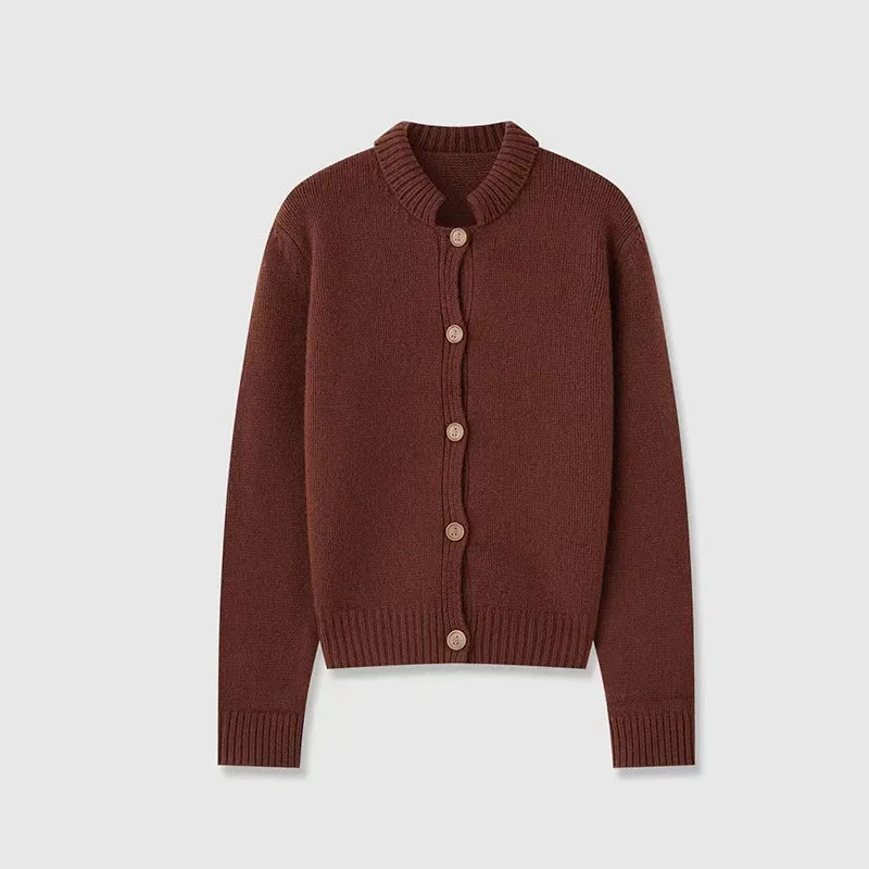 Toleet outfit inspo fall Autumn and Winter New British Style Retro Style Thick Needle Small Lapel Button Cardigan Jacket Sweater Coat Sweater for Women