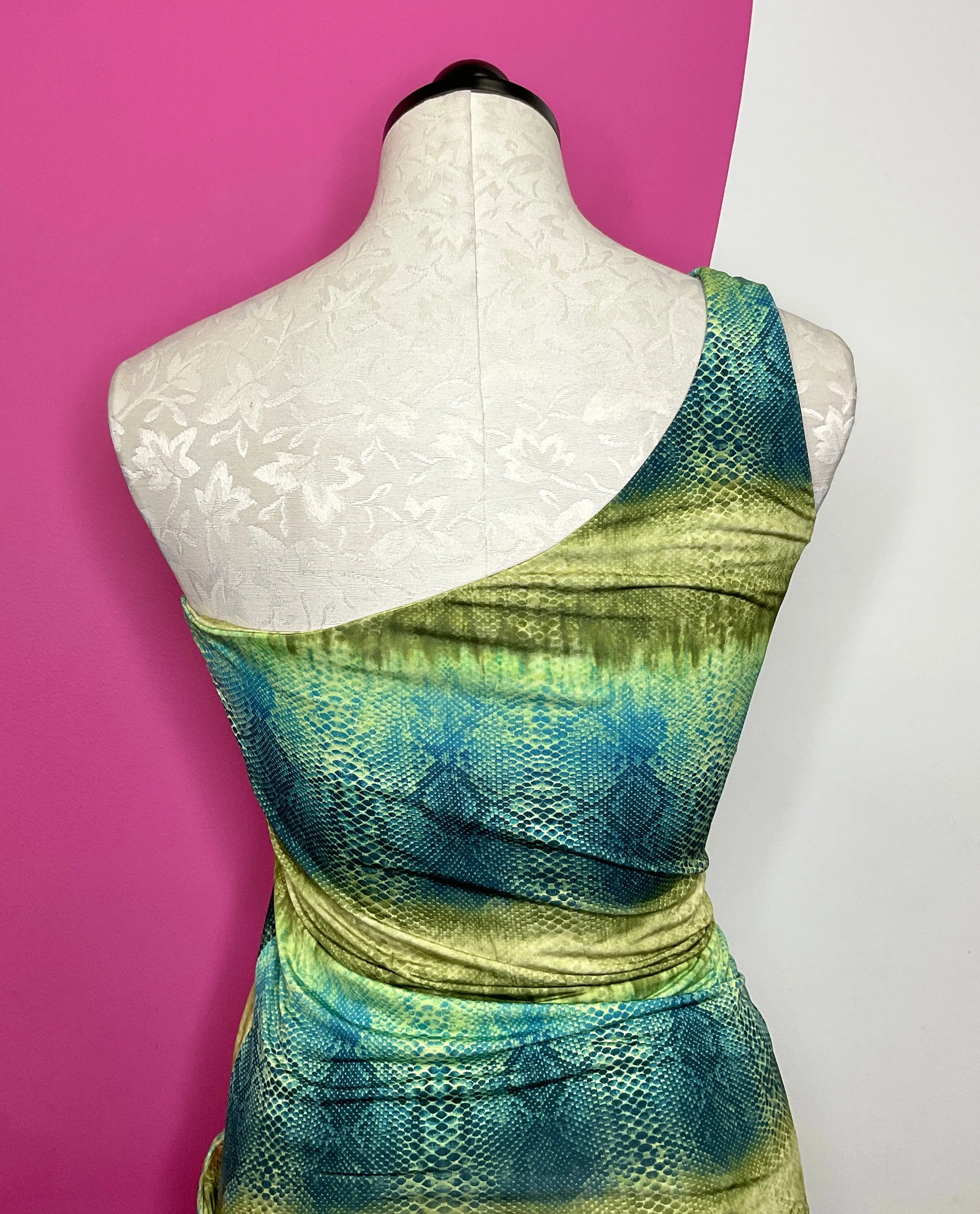 TORN BY RONNY KOBO SNAKESKIN DRESS - S