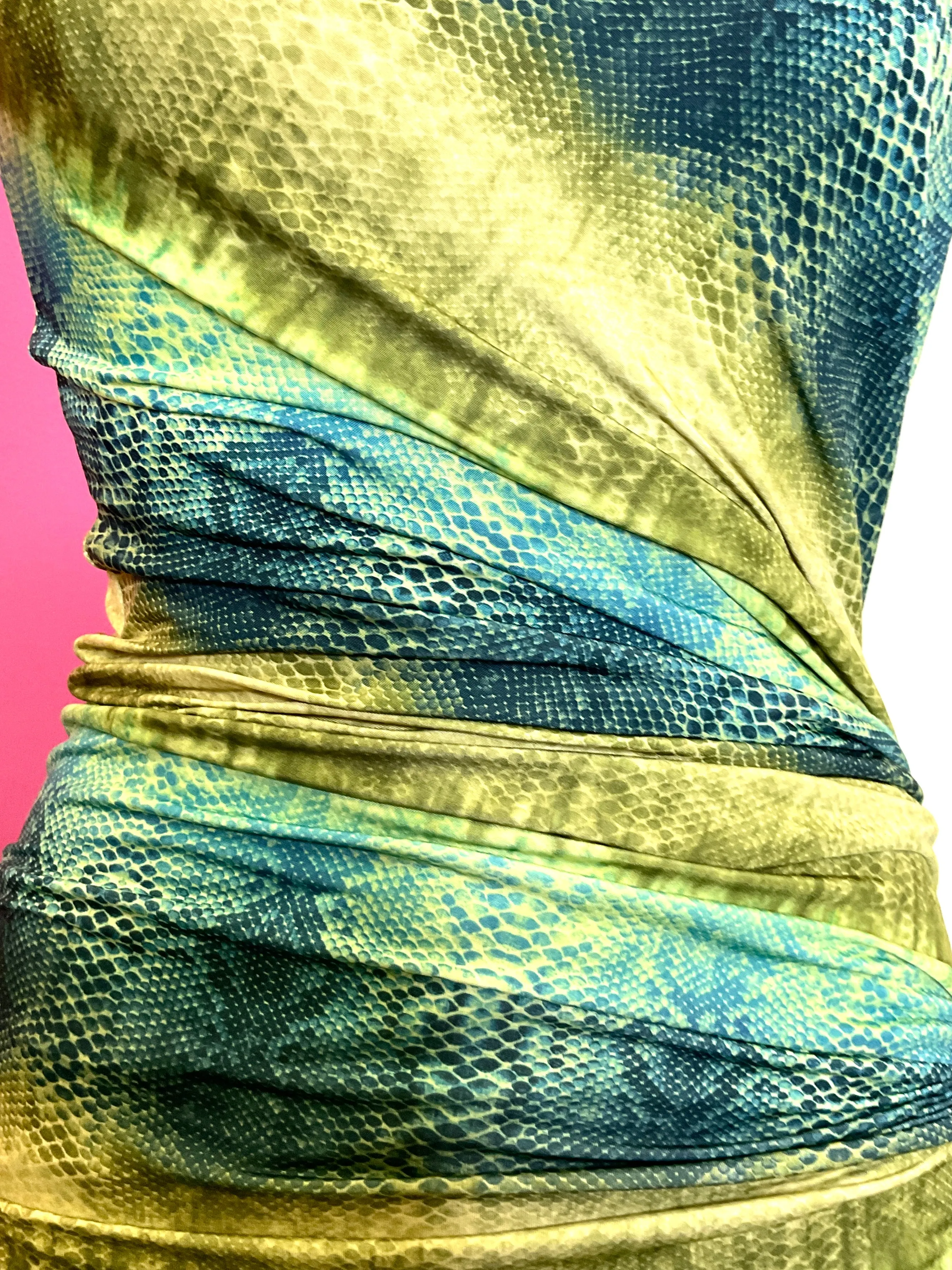 TORN BY RONNY KOBO SNAKESKIN DRESS - S