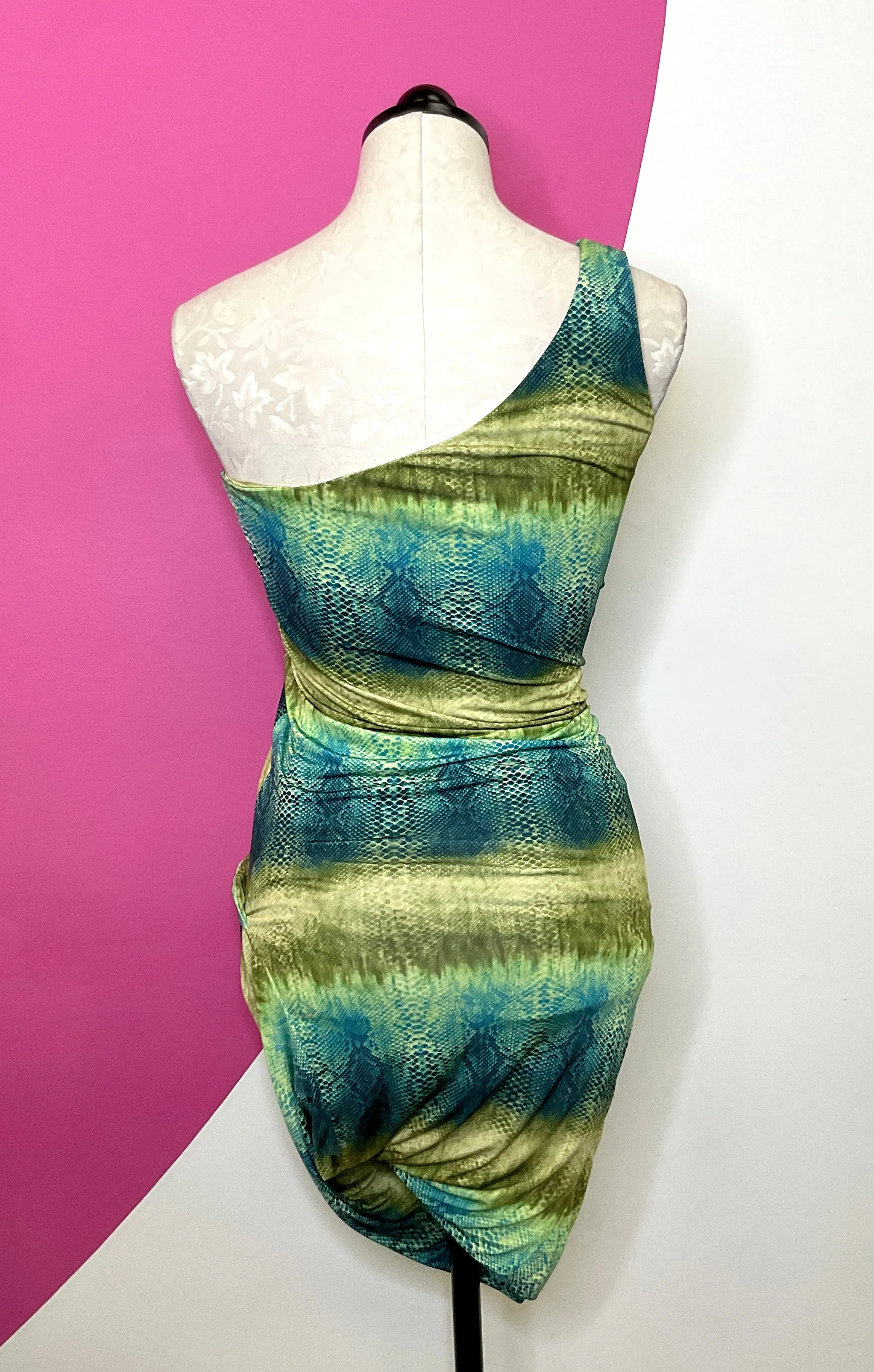 TORN BY RONNY KOBO SNAKESKIN DRESS - S