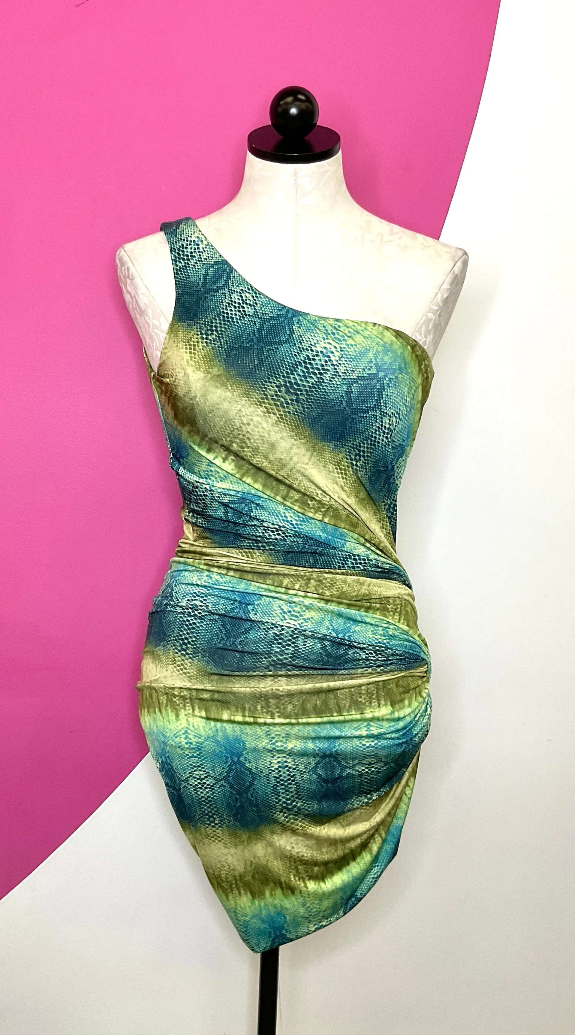 TORN BY RONNY KOBO SNAKESKIN DRESS - S