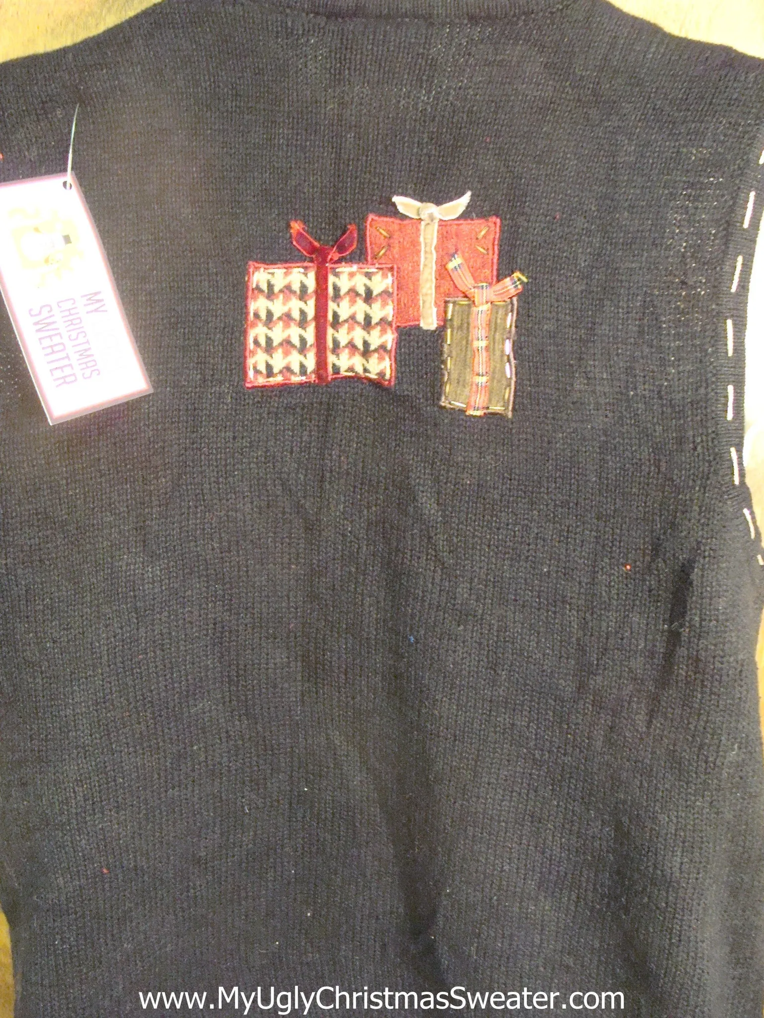 Tree and Tons of Presents Bad Christmas Sweater Vest