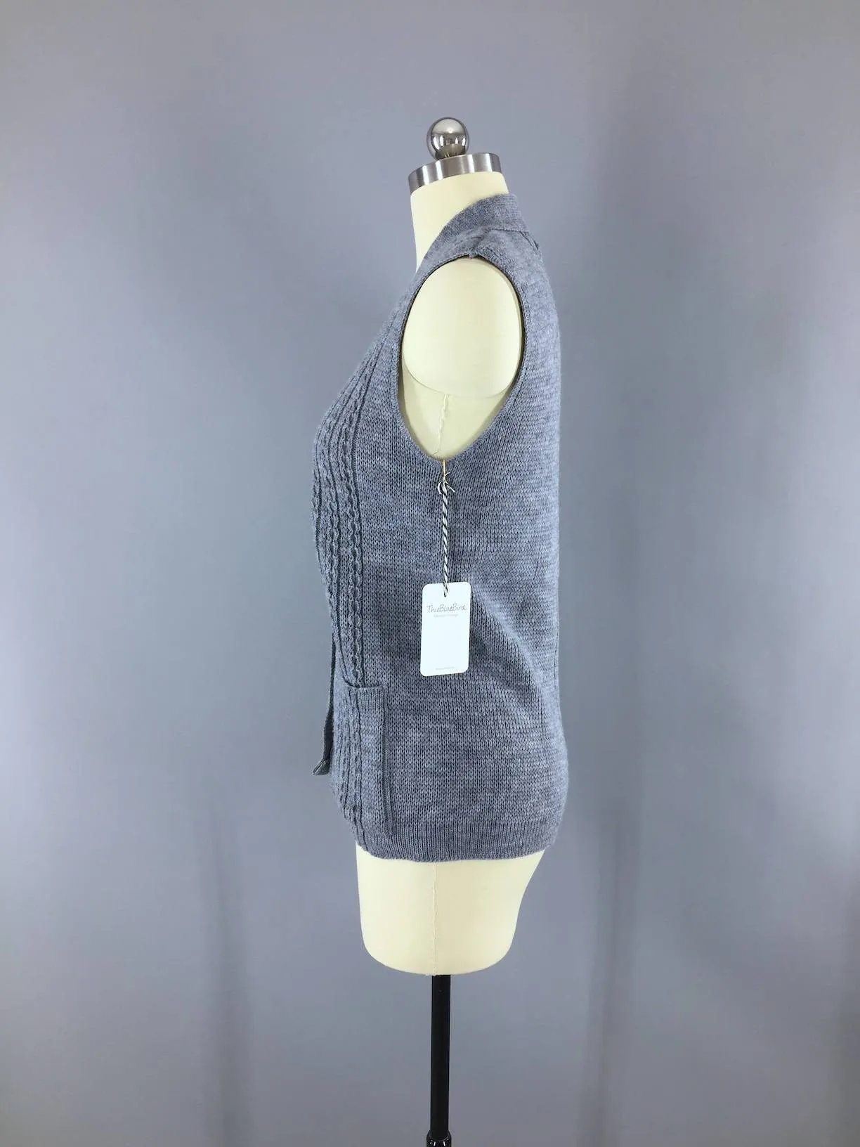 Vintage 1970s Cardigan Sweater Vest