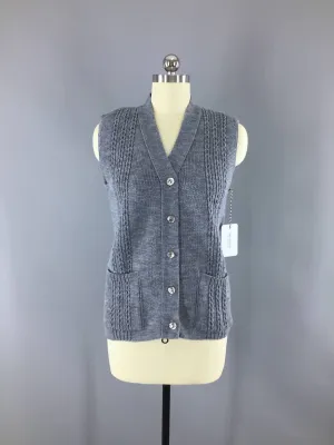 Vintage 1970s Cardigan Sweater Vest