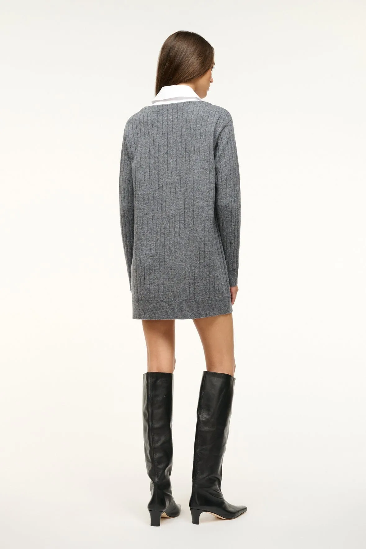 WALLIS DRESS | CHARCOAL WHITE