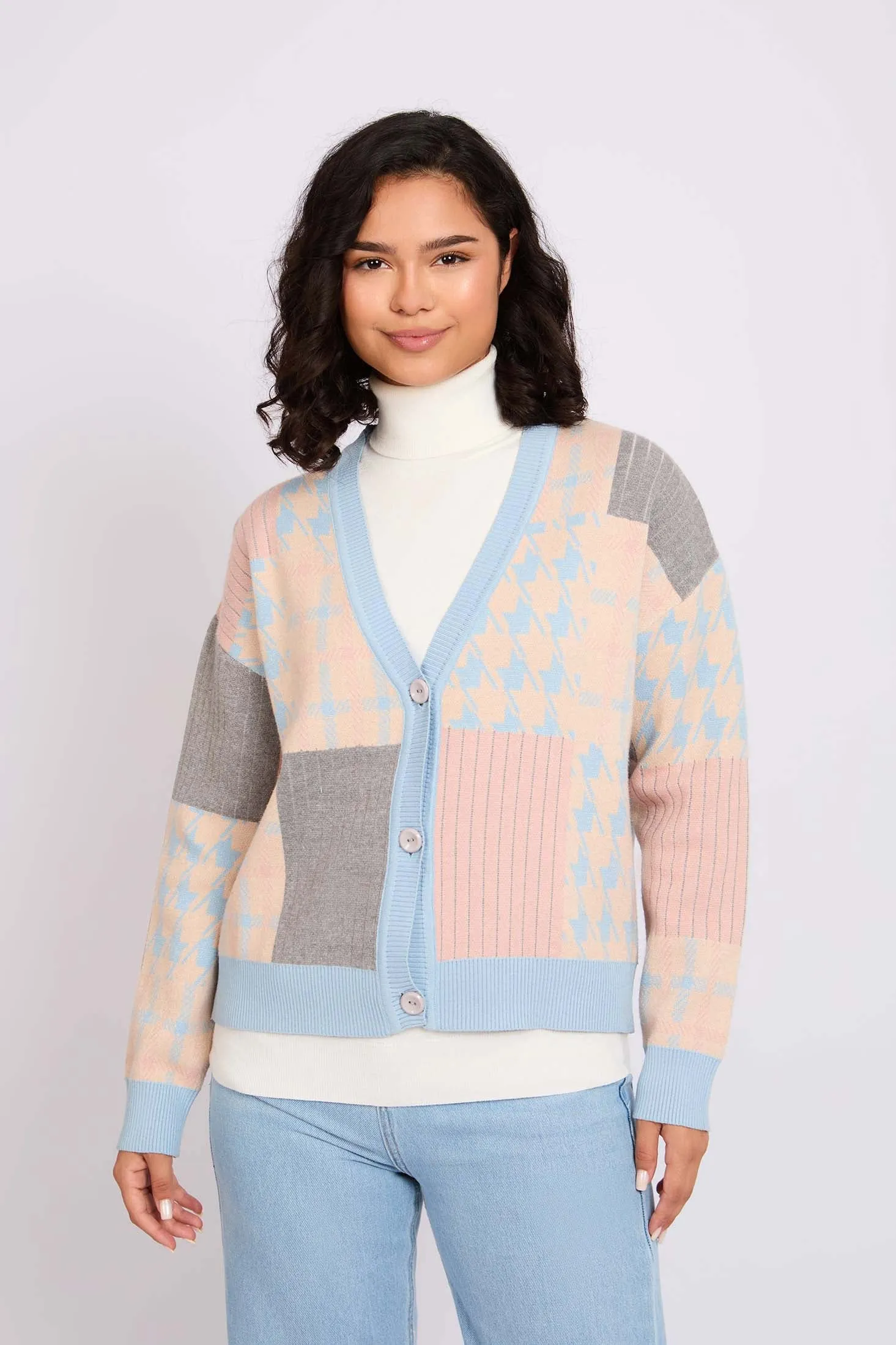 Women Cropped Colordul Cardigan